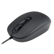 有線静音3ボタンBlueLEDマウス ブラック MUS-UKT253BK