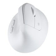 無線静音5ボタンBlueLEDエルゴマウス ホワイト MUS-RKF251W