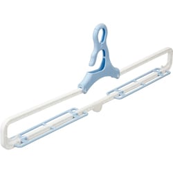 バスタオルハンガー フック付き 洗濯 物干し 折りたたみ ブルー SL-13