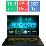 ゲーミングノートPC/GAMING A18/18型/Ryzen 7 260/GeForce RTX 5060/メモリ 16GB/SSD 1TB/Windows 11 Pro/ブラックスチール 3VHK3JPC94JP