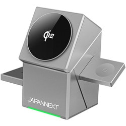 3-in-1チャージャー Qi2対応 3台同時ワイヤレス充電（合計20W） スマートフォン AirPods Apple Watch スマートローテーション 2年保証 JN-CG-15SQ3N1