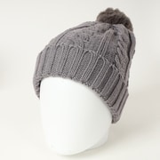 ファーボンボンニットキャップ グレー WP-10