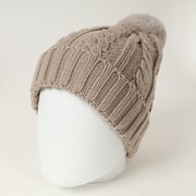 ファーボンボンニットキャップ ベージュ WP-10