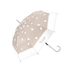 長傘 婦人用 フワエナガ 60cm ジャンプ式 グラスファイバー ベージュ 132866