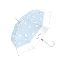 長傘 婦人用 フワエナガ 60cm ジャンプ式 グラスファイバー ライトブルー 132867