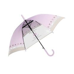 子供用傘 リボンスタイル 55cm ジャンプ式 グラスファイバー ライトパープル 132691
