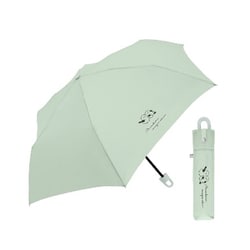 子供用折りたたみ傘 ワンポイントくすみカラー 53.5cm 手開き式 カラビナ付き のんびりえながちゃん 132698