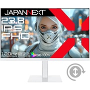 液晶モニター/23.8型/フルHD(1920×1080)/IPSパネル/非光沢/HDR対応/120Hz/HDMI×1 DP×1 USB-C×1/昇降式多機能スタンド/2年保証/ホワイト JN-238IPS120F-HSPC6-W