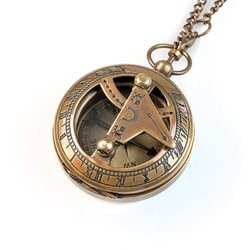 ブッシュクラフト 懐中コンパス日時計 ブロンズ