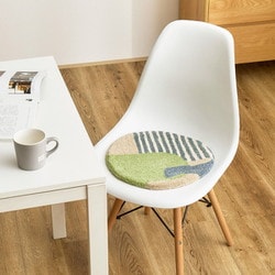 ウールチェアパッド dotto(ドット)ウィンド 直径約35cm