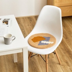 ウールチェアパッド dotto(ドット)ブロック 直径約35cm