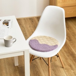 ウールチェアパッド dotto(ドット)ウェーブ 直径約35cm