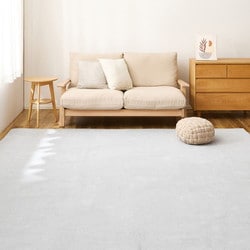 シェニールカーペット ランス グレー 約261×261cm 江戸間4.5帖