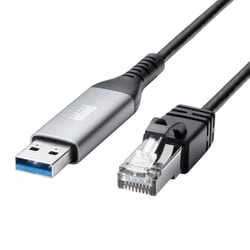 USB A LAN変換ケーブル ギガビット対応 3m ドライバ不要 MACアドレスパススルー機能対応 STP対応 CAT6対応 KB-SL6ALAN03BK
