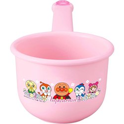 子供用 片手おけ 湯おけ アンパンマン 取っ手付き ピンク 幅23.9×奥行12.6×高さ10.6cm 日本製 BA-11