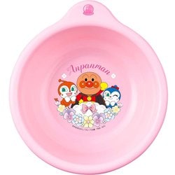 子供用 湯おけ アンパンマン 取っ手付き ピンク 幅21.5×奥行23.7×高さ9.7cm 日本製 BA-13