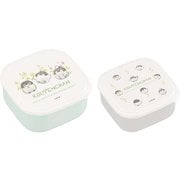 シール容器 弁当箱 2個セット 抗菌 Ag コウペンちゃん 360ml 550ml 電子レンジ対応 入れ子式 幅12×奥行12×高さ5.8cm 日本製 SSP-22