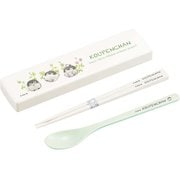 箸 スプーン 18cm コンビセット コウペンちゃん スライド式 引フタ 箸箱 抗菌 音が鳴らない 食洗機対応 幅19.1×奥行4.8×高さ1.8cm 日本製 CT-27