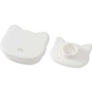 おにぎり ケース ねこむす 猫型 ランチボックス 弁当箱 215ml 抗菌 電子レンジ対応 食洗機対応 にぎらず作れる ホワイト 白 幅10.7×奥行9.4×高さ4.7cm 日本製 LS-22