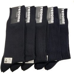 ビジネスソックス 5足組 リブアソート ブラック/ネイビー RNM650006 (904)