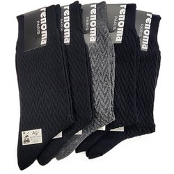 ビジネスソックス 5足組 ヘリンボーンアソート ブラック/チャコール/ネイビー RNM650007 (903)