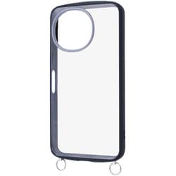 AQUOS sense10/sense9用 Puffull 耐衝撃 バンパー ストラップ金具付き ハイブリッドケース ブラック_グレー RT-AQM7CMD1/BGR