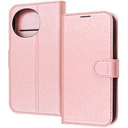 AQUOS sense10/sense9用 耐衝撃 マグネットベルト シンプル 手帳型レザーケース シャイニーピンク RT-AQM7ELC1/P