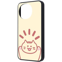 AQUOS sense10/sense9用 maru 衝撃吸収 バンパー ハイブリッドケース ネコ_ハンズアップ IQ-CAQM6K4TB/NKH