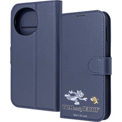 AQUOS sense10/sense9用 トムとジェリー 衝撃吸収 マグネットベルト シンプル 手帳型レザーケース トムとジェリー IJ-WAQM7ELC1DN/TJ71