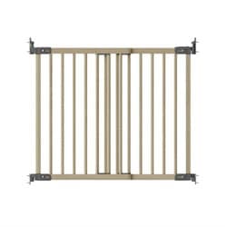 北欧バリアフリーベビーゲート フレックスフィットデラックス 階段上 斜め設置可 設置幅：62.5cm-100.5cm ナチュラルウッド BD101N