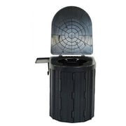 簡易トイレ(ペーパーホルダー付)ブラック sg126-bk