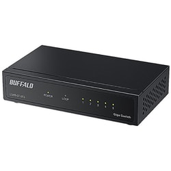 Giga5ポート スイッチングハブ 電源外付け 金属筐体 マグネット付属 ブラック LSW8-GT-5ES/CBK