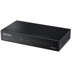 Giga8ポート スイッチングハブ 電源外付け 金属筐体 マグネット付属 ブラック LSW8-GT-8ES/CBK