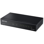 Giga8ポート スイッチングハブ 電源外付け 金属筐体 マグネット付属 ブラック LSW8-GT-8ES/CBK