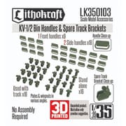LK350103 1/35 WWII 露/ソ KV-1/2重戦車 雑具箱ハンドル＆予備履帯ブラケットセット [プラモデル用パーツ]