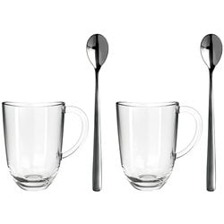 ラテマキアート＆スプーン 2セット クリアー 024217