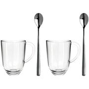 ラテマキアート&スプーン 2セット クリアー 024217