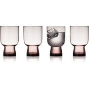 ウォーターグラス 300ml (4P) SORRENTO ピンク 32747