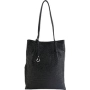 25531-11001 cooco メタリックツマミハンドルフラットトートバッグ トートバッグ ブラック c2553111001