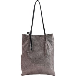 25531-11001 cooco メタリックツマミハンドルフラットトートバッグ トートバッグ ガンメタ c2553111001