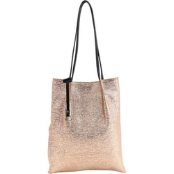 25531-11001 cooco メタリックツマミハンドルフラットトートバッグ トートバッグ ピンクゴールド c2553111001