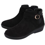 4741 pansy パンジー ブーツ 24.5cm スエードブラック p4741