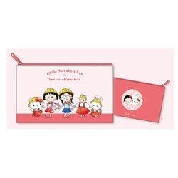 CMSR-011 ちびまる子ちゃん×サンリオキャラクターズ フラットポーチ レッド