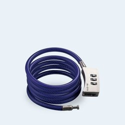 ダイヤル式ワイヤーロック ブルー AC4111