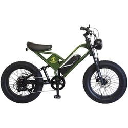 CYCOO TDN-237L-PL 電動アシスト自転車 GHOST 20インチ 36V 11.2Ah 外装7段 ミリタリーカーキ TDN-237L-PL-MKH