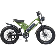 CYCOO TDN-237L-PL-F 電動アシスト自転車 GHOST 20インチ 36V 11.2Ah 外装7段 カーキ(フェンダー付) TDN-237L-PL-F-KH