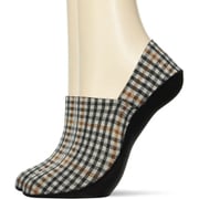 フットカバー 靴下 超深履き 厚地 タータンチェック柄 ブラック 22-24cm TQN835Y