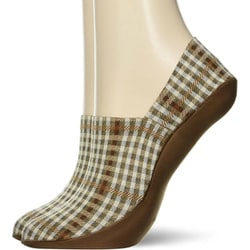 フットカバー 靴下 超深履き 厚地 タータンチェック柄 ベージュ 22-24cm TQN835Y