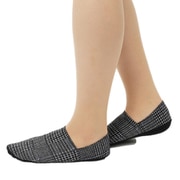 フットカバー 靴下 超深履き 厚地 グレンチェック柄 ブラック 22-24cm TQN836Y