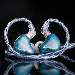 カナル型 イヤホン Performer Colorful Wood ブルー